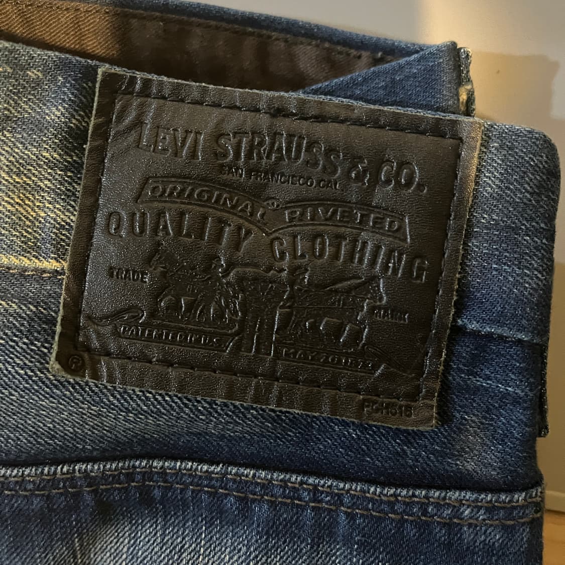 (28) 리바이스 프리미엄 522 슬림 스트레이트 워싱 데미지 데님 청바 상품이미지6