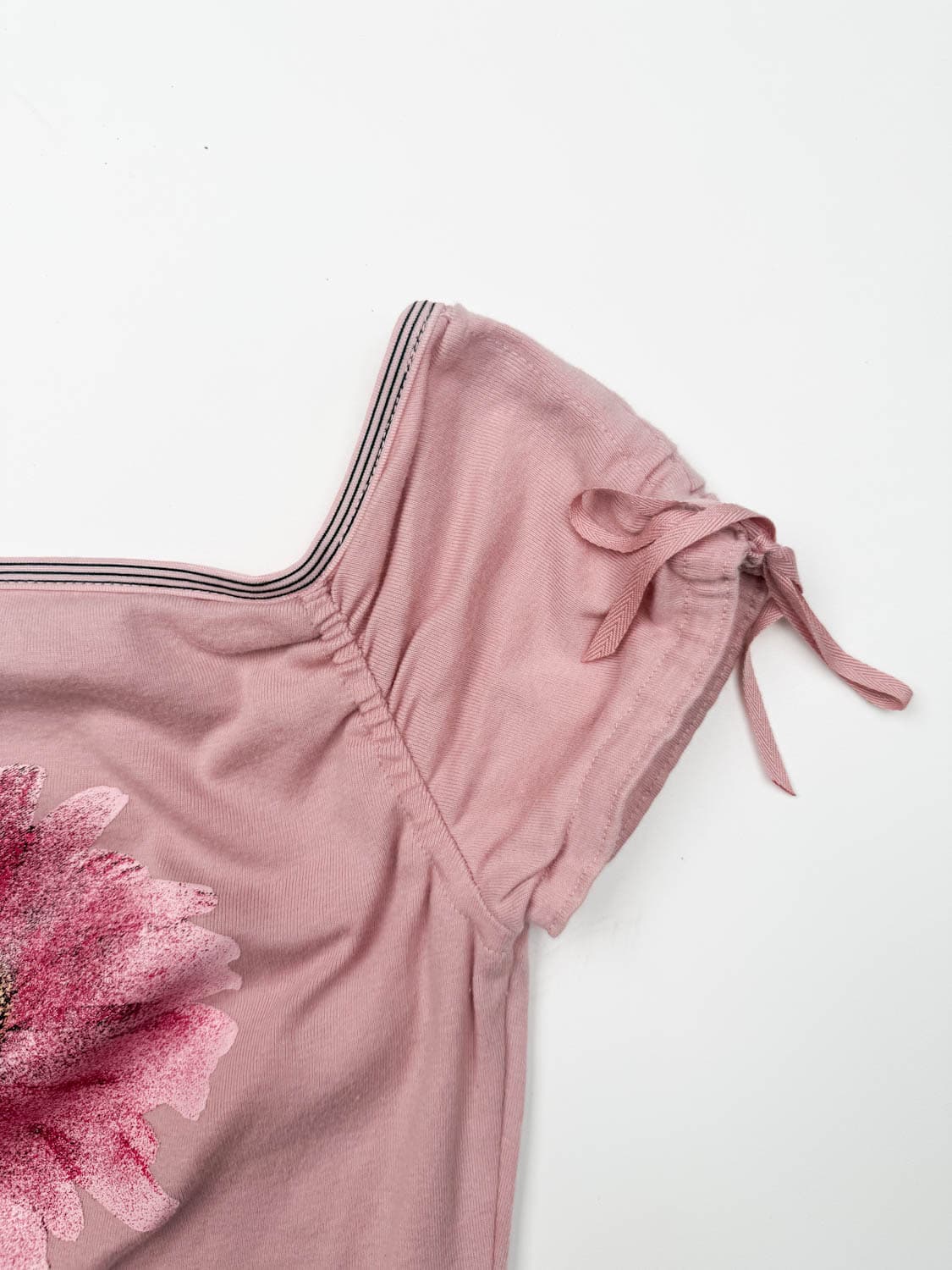 L’EST ROSE 스퀘어넥 셔링 반팔 상품이미지3