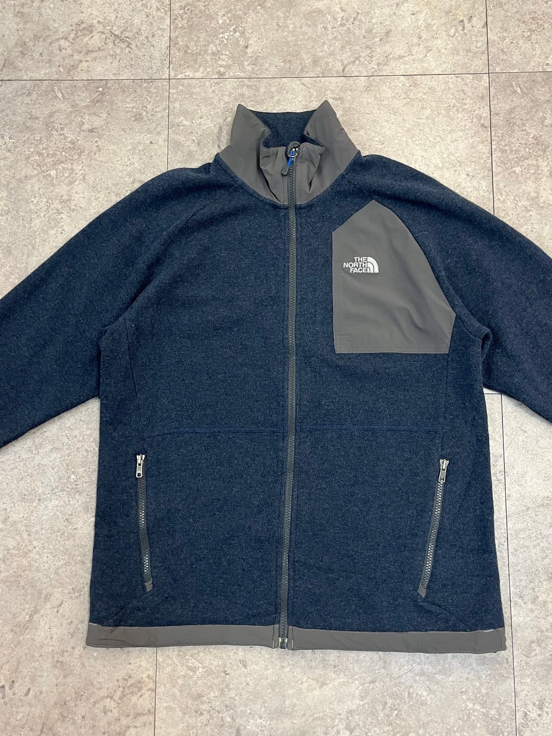 노스페이스 니트 집업 자켓 네이비 M #csz2993 상품이미지6