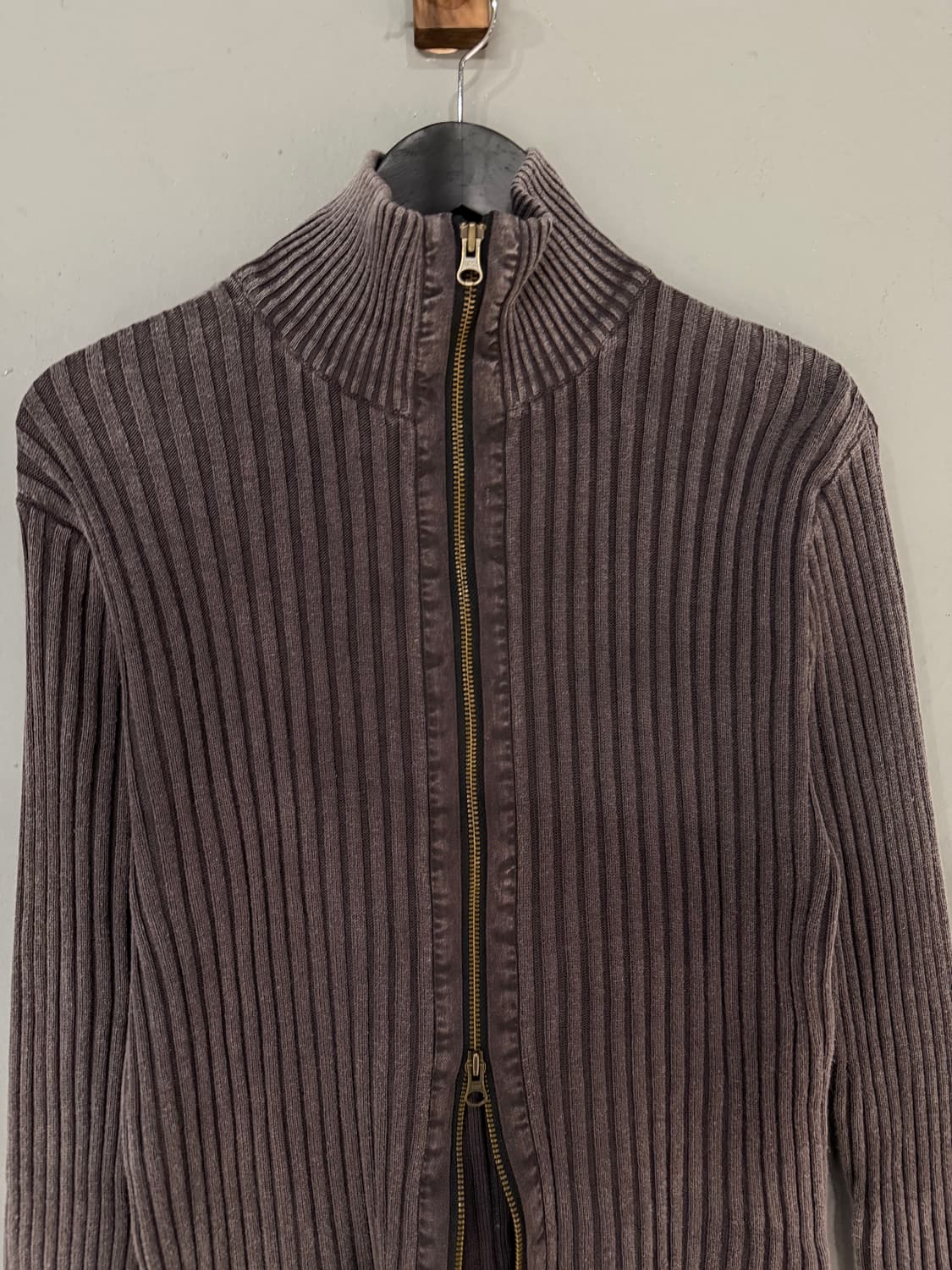 high-neck washing ribbed zip-up 상품이미지7