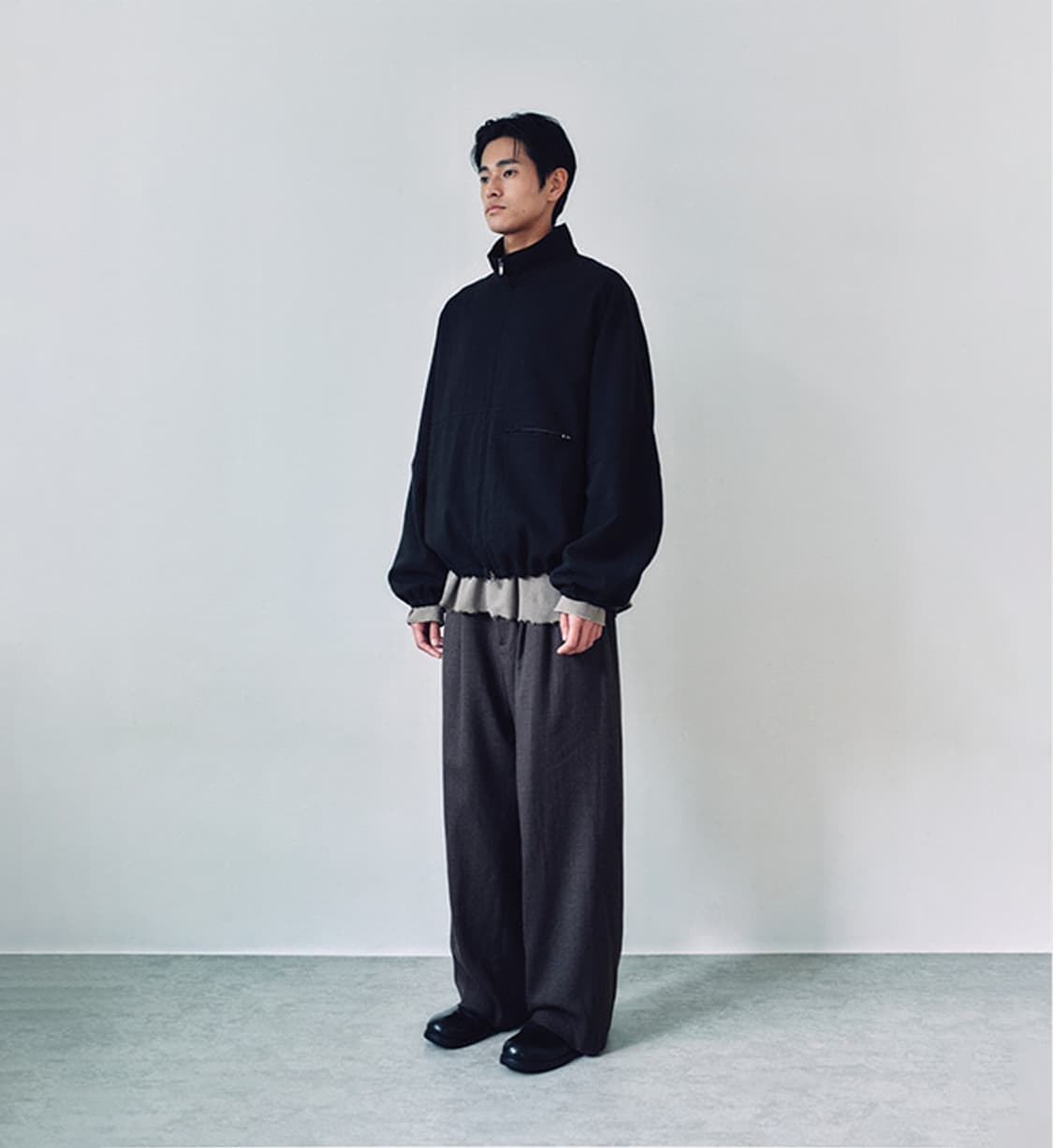 (3) 아마이유우츠 집업 자켓 블랙 상품이미지3