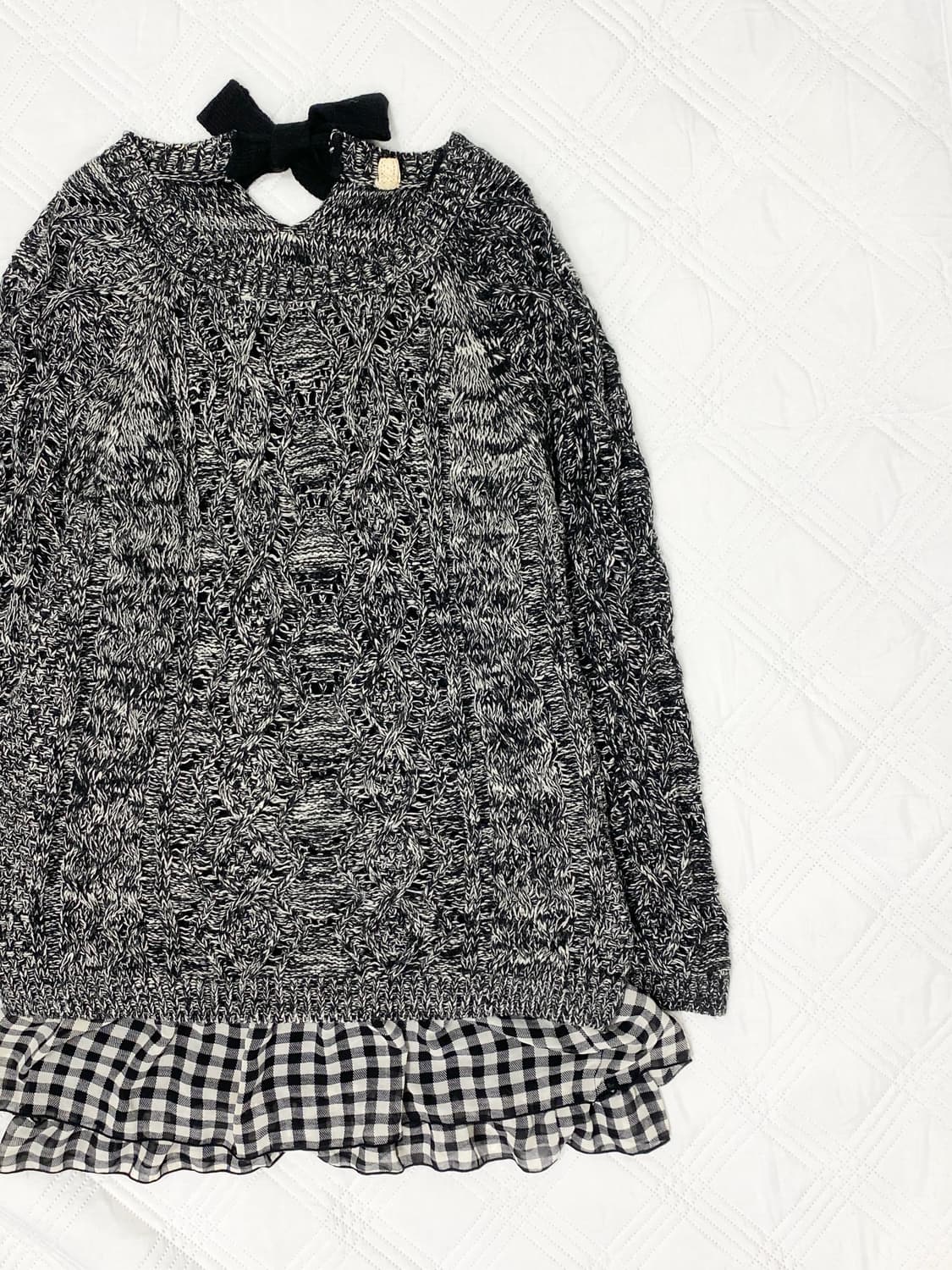 ꒰ঌ 깜냥이 🐈‍⬛ 리본 체크 세트 ໒꒱ 상품이미지2