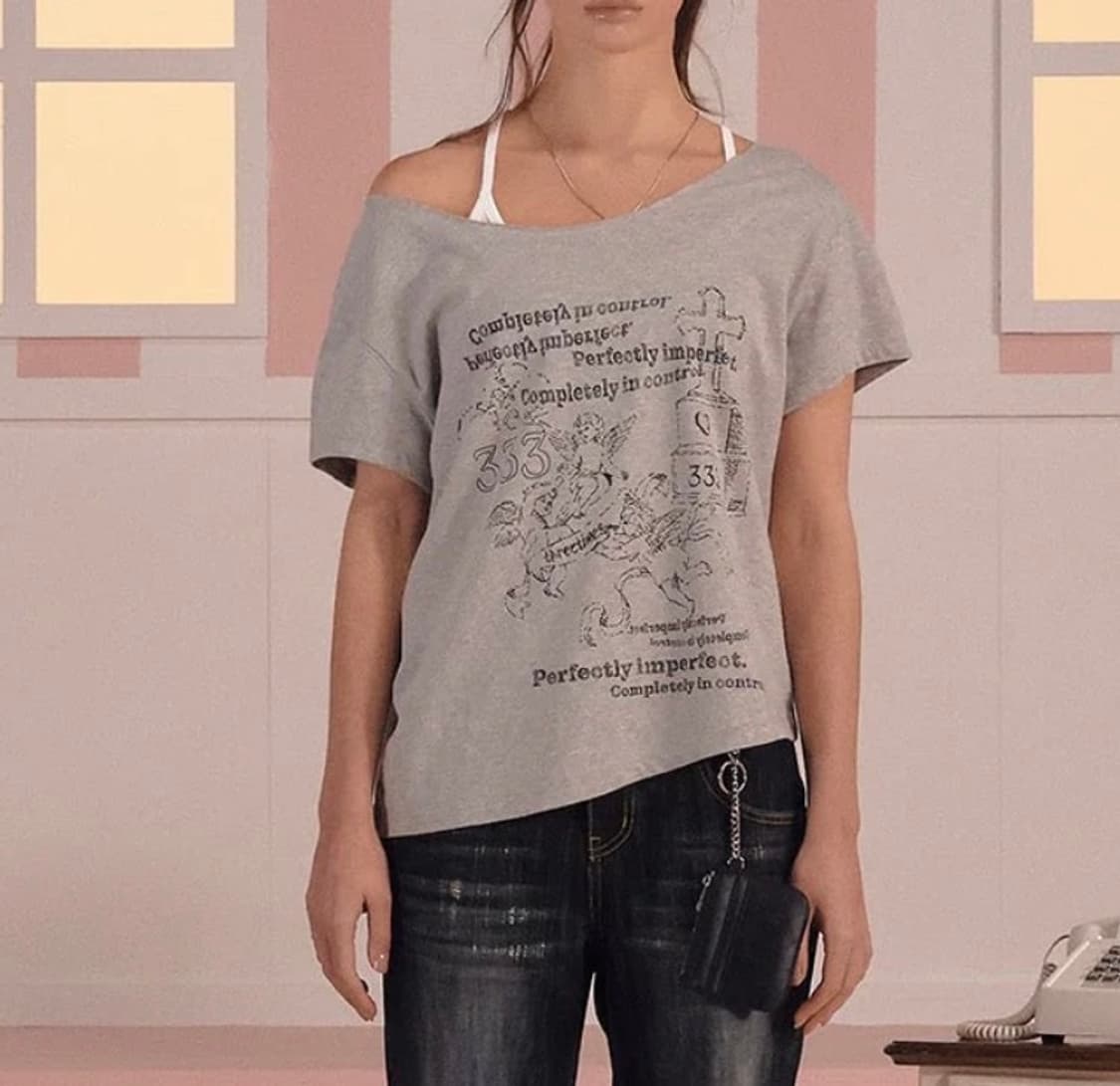 쓰리타임즈 더스티엔젤반팔티s 판매해요 상품이미지1