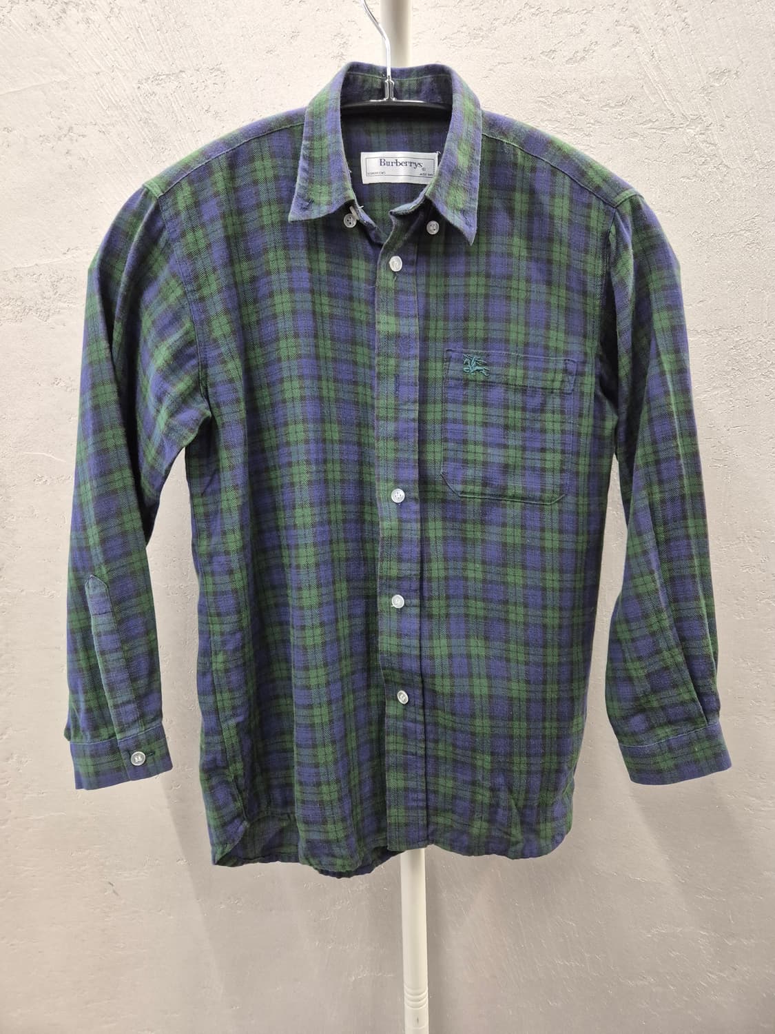 버버리 90s 그린 체크셔츠 상품이미지2