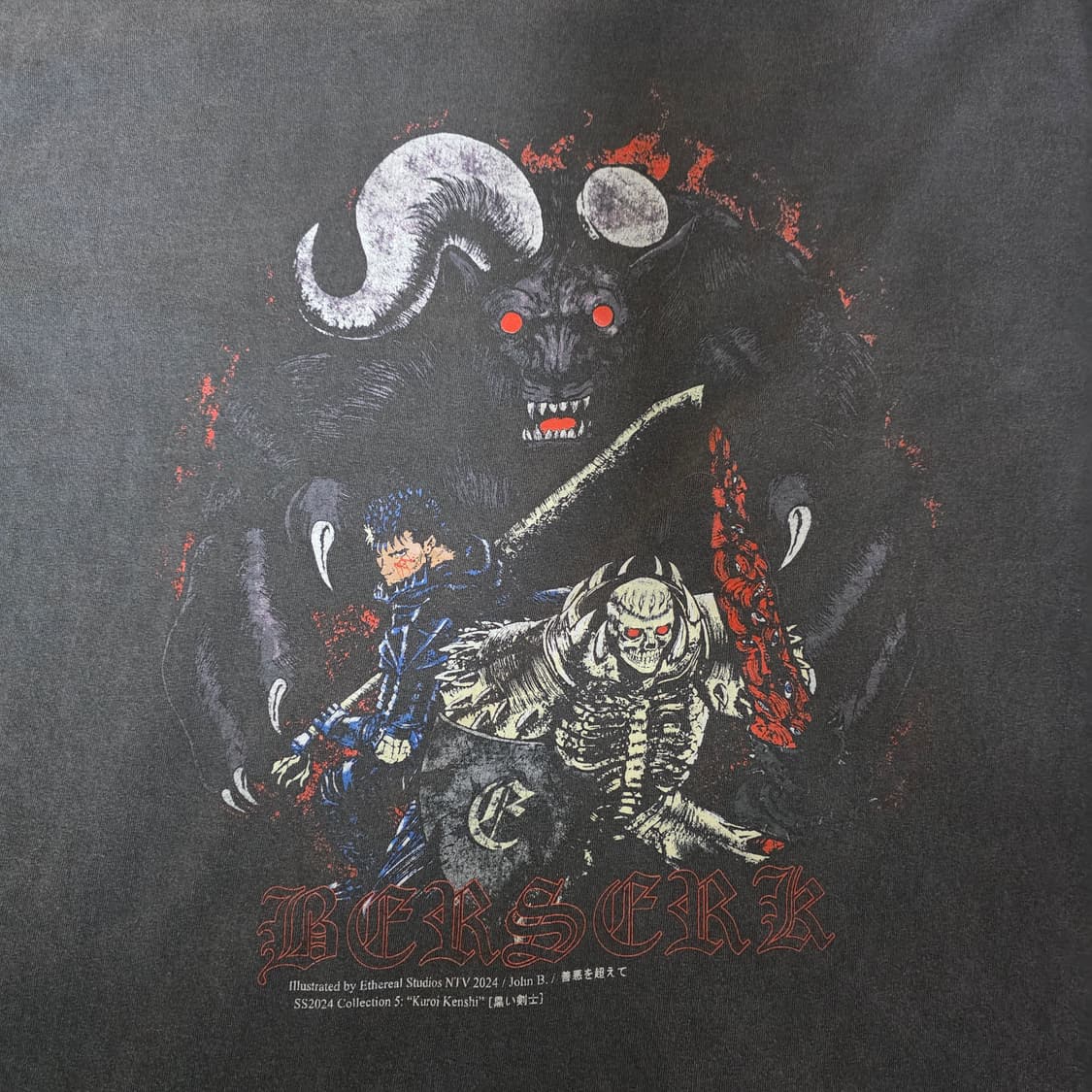 [L] 베르세르크 부틀렉 이더리얼 스튜디오 2024 페이드블랙 롱슬리브 상품이미지2