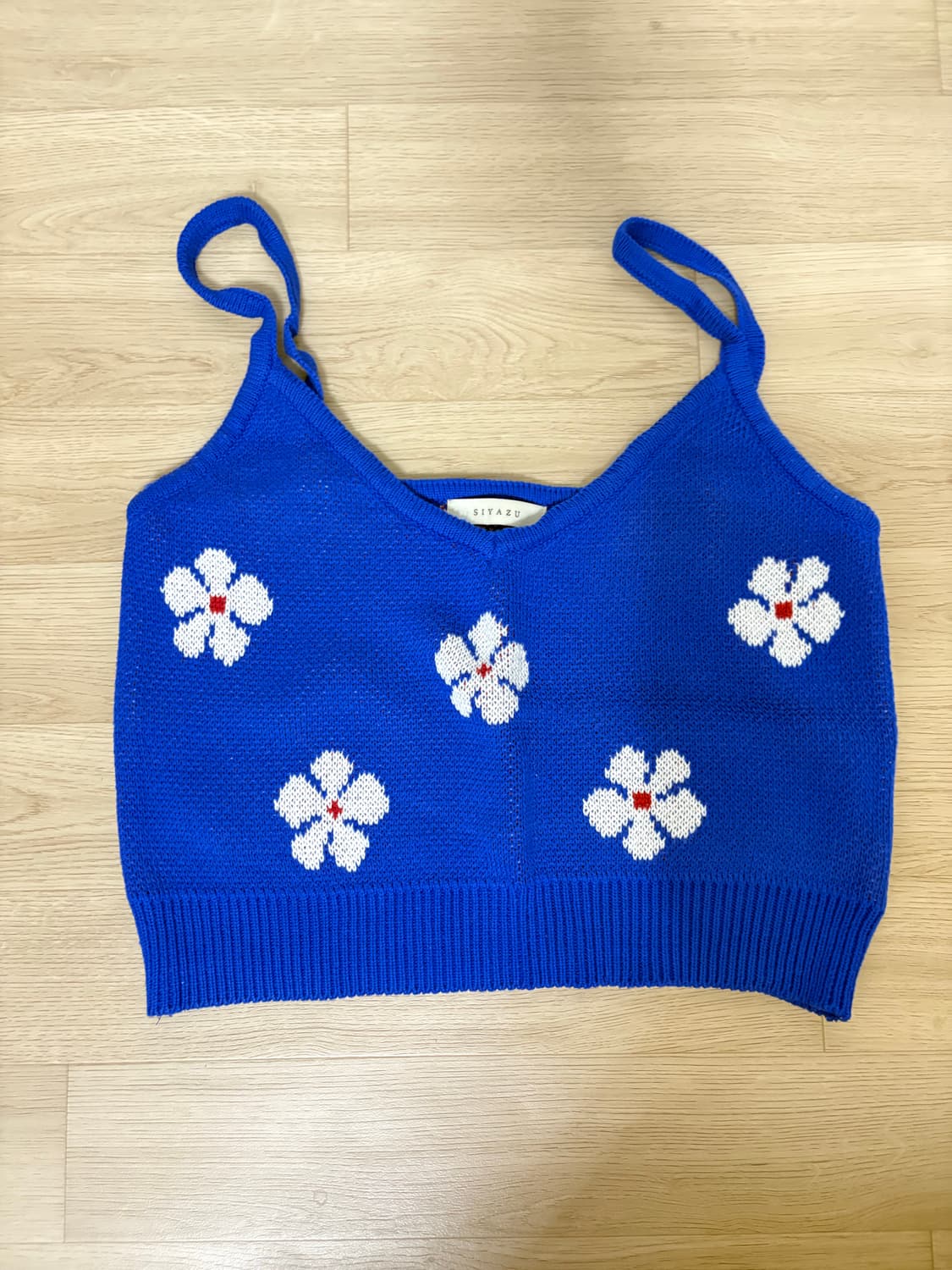 시야주 코튼플라워 자카드 뷔스티에 블루 상품이미지4