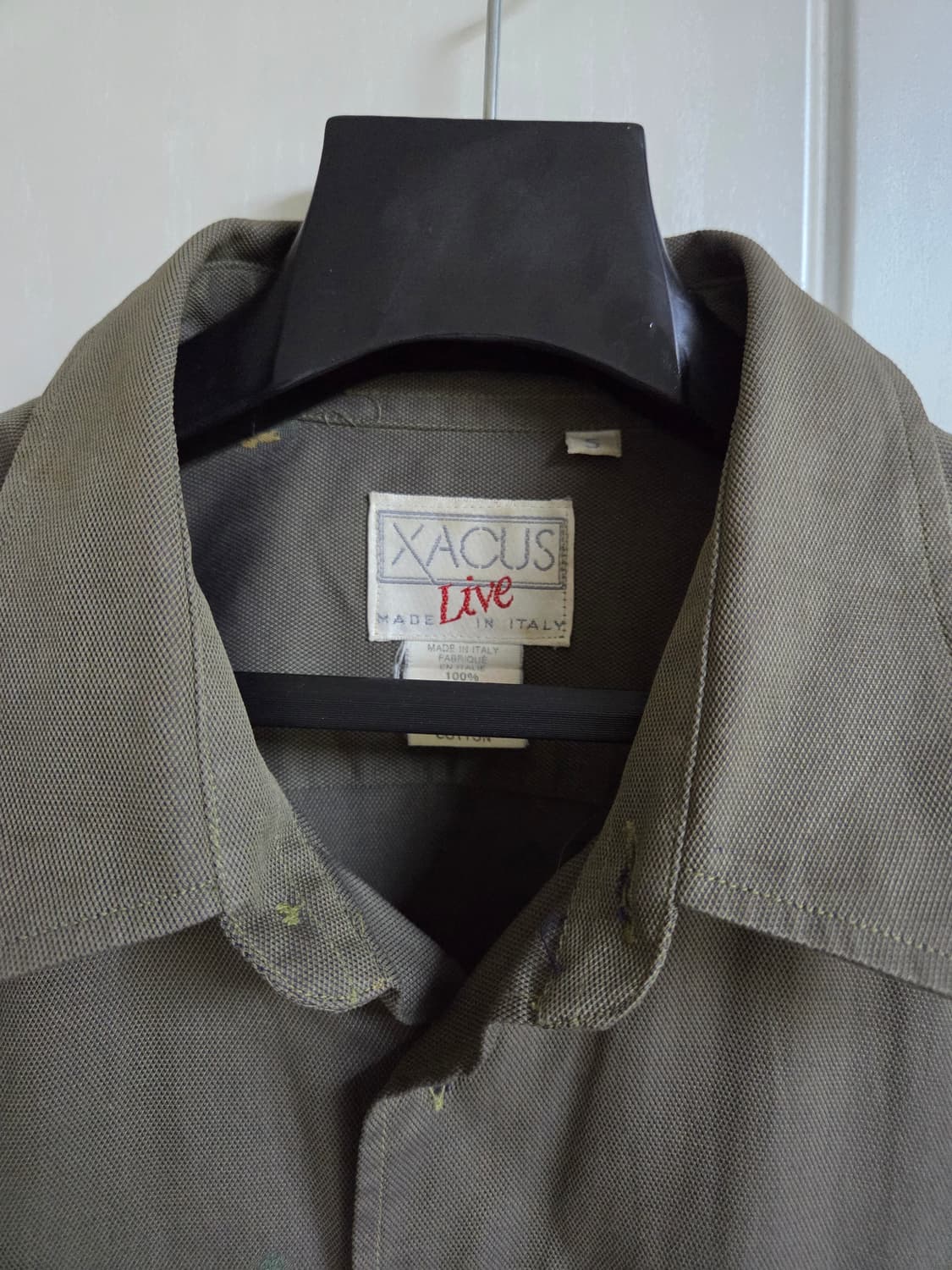 자쿠스  셔츠  자수 카키색 상품이미지2