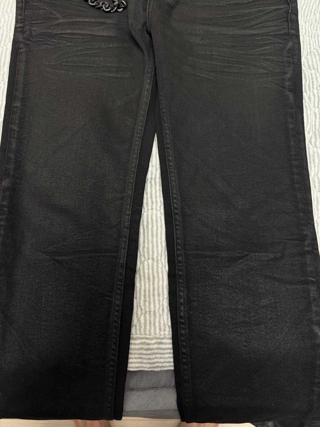 (1) 언더마이카 볼드 체인 슬림 스트레이트 왁스 진 상품이미지4