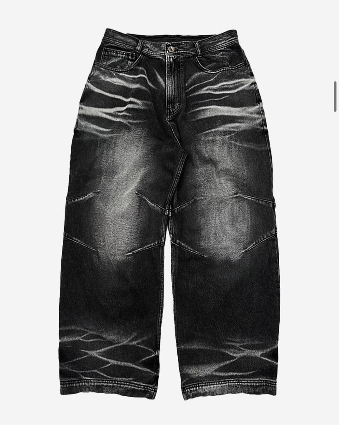 비엠알 Wave Washing Wide Denim Pants xs 상품이미지2