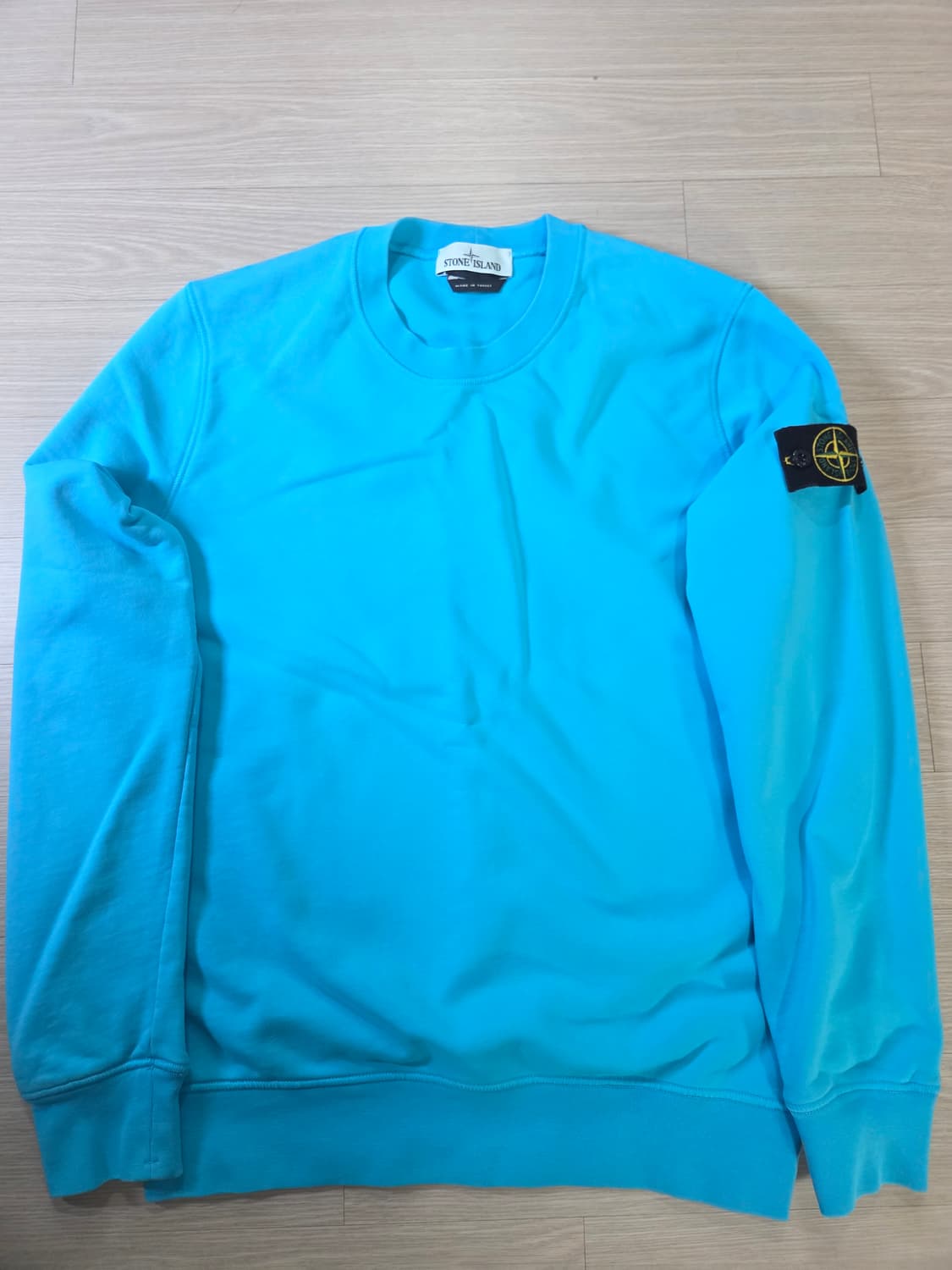 [1회착용] 스톤아일랜드 코튼 맨투맨 스카이 블루 상품이미지1