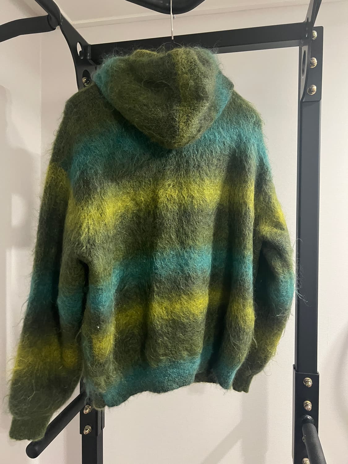 슈프림 X 히스테릭글래머 모헤어 집업후드 그린 상품이미지2