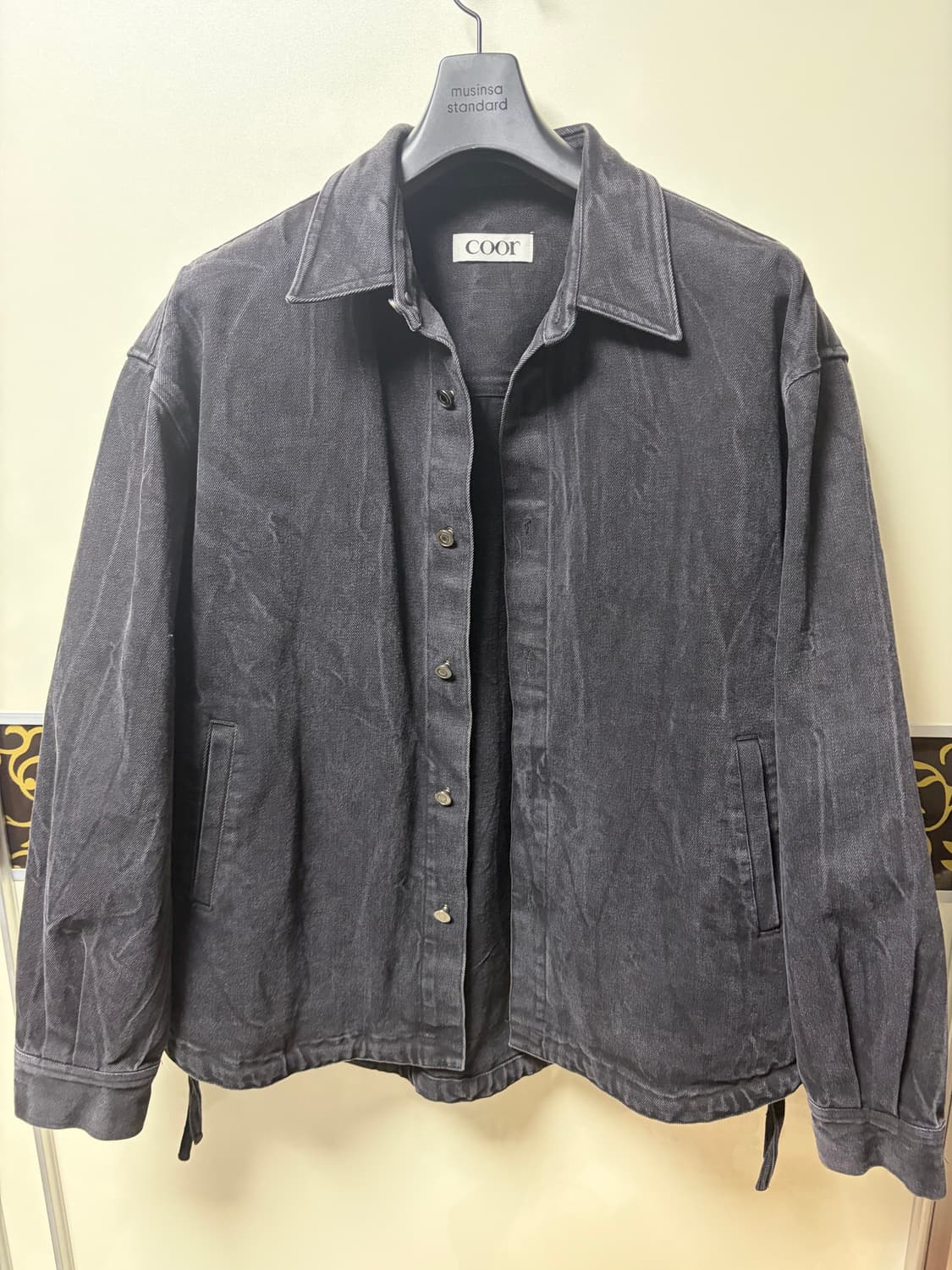 쿠어 링클 데님 아우터 자켓 m 상품이미지3