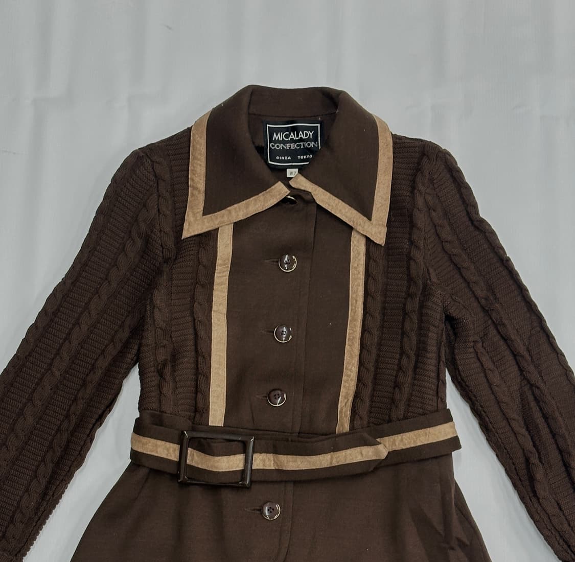 🤎슈슈룬 쇼콜라깔 롱 원피스🤎 브라운 니트 양산형 마계 라떼갸루 고딕 상품이미지5