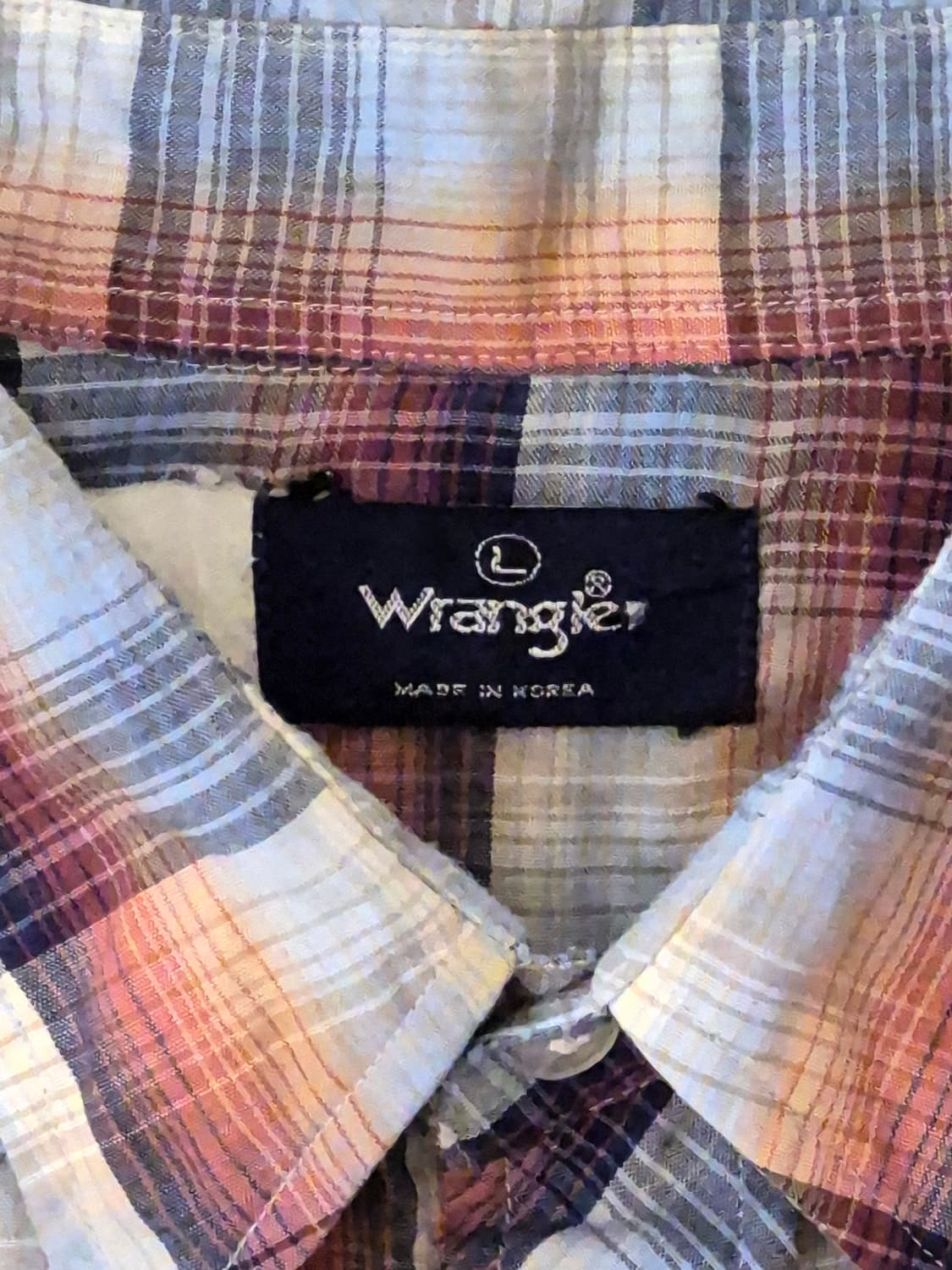 80s Wrangler Western Yoke Half Shirt (L) 상품이미지4