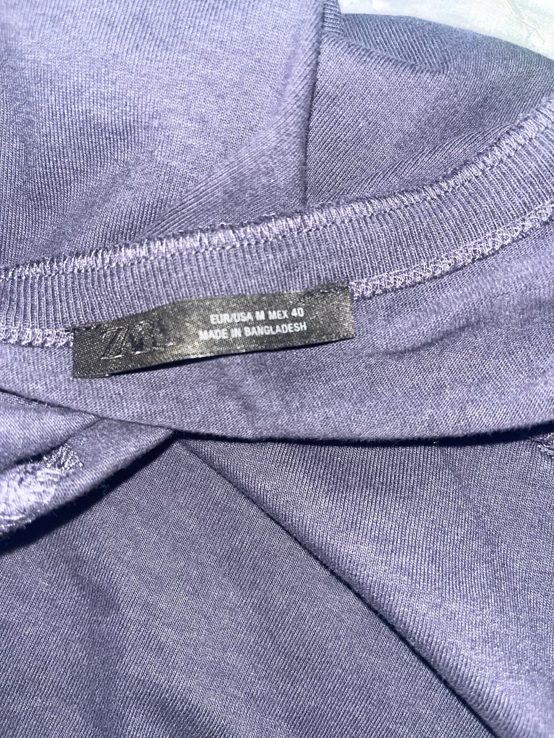 zara 워싱 버튼 라운드넥 티셔츠 상품이미지4