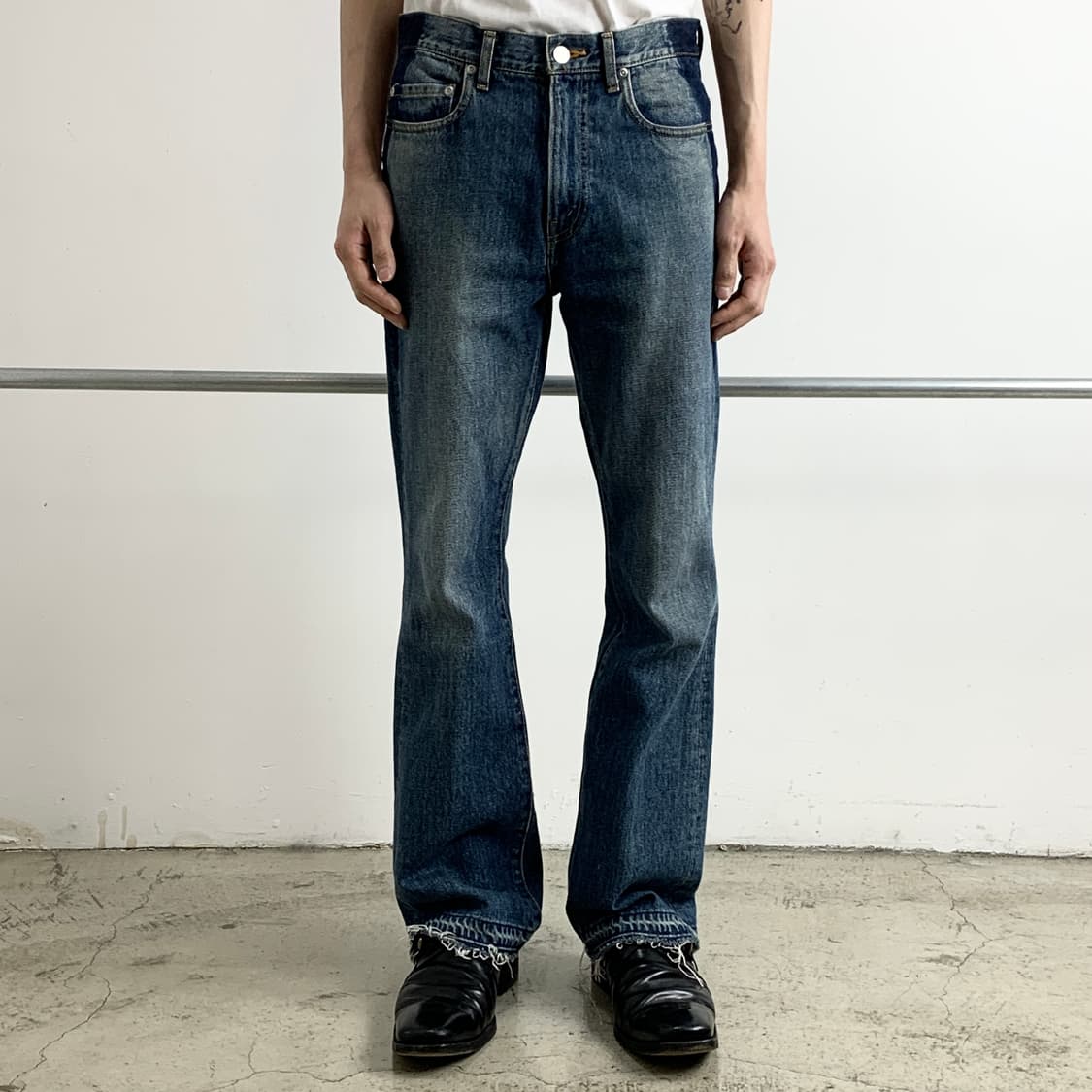 지에다 웨스턴 부츠컷 데님 팬츠 상품이미지6