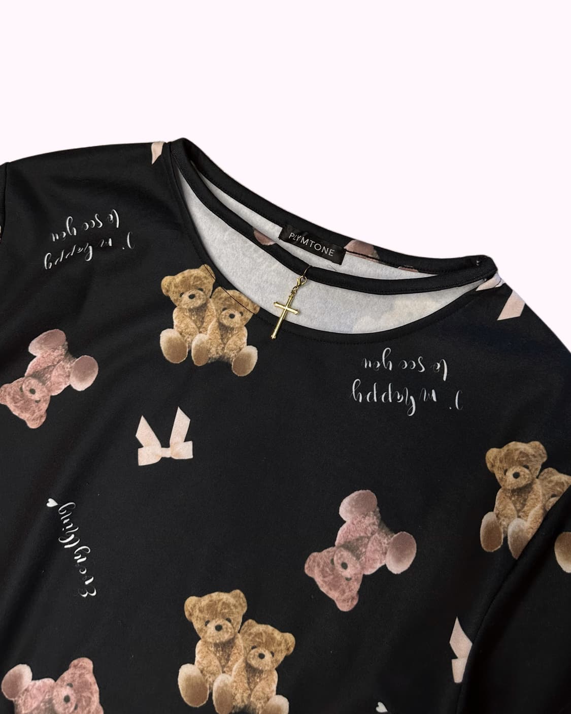 cross choker bear black dress 상품이미지2