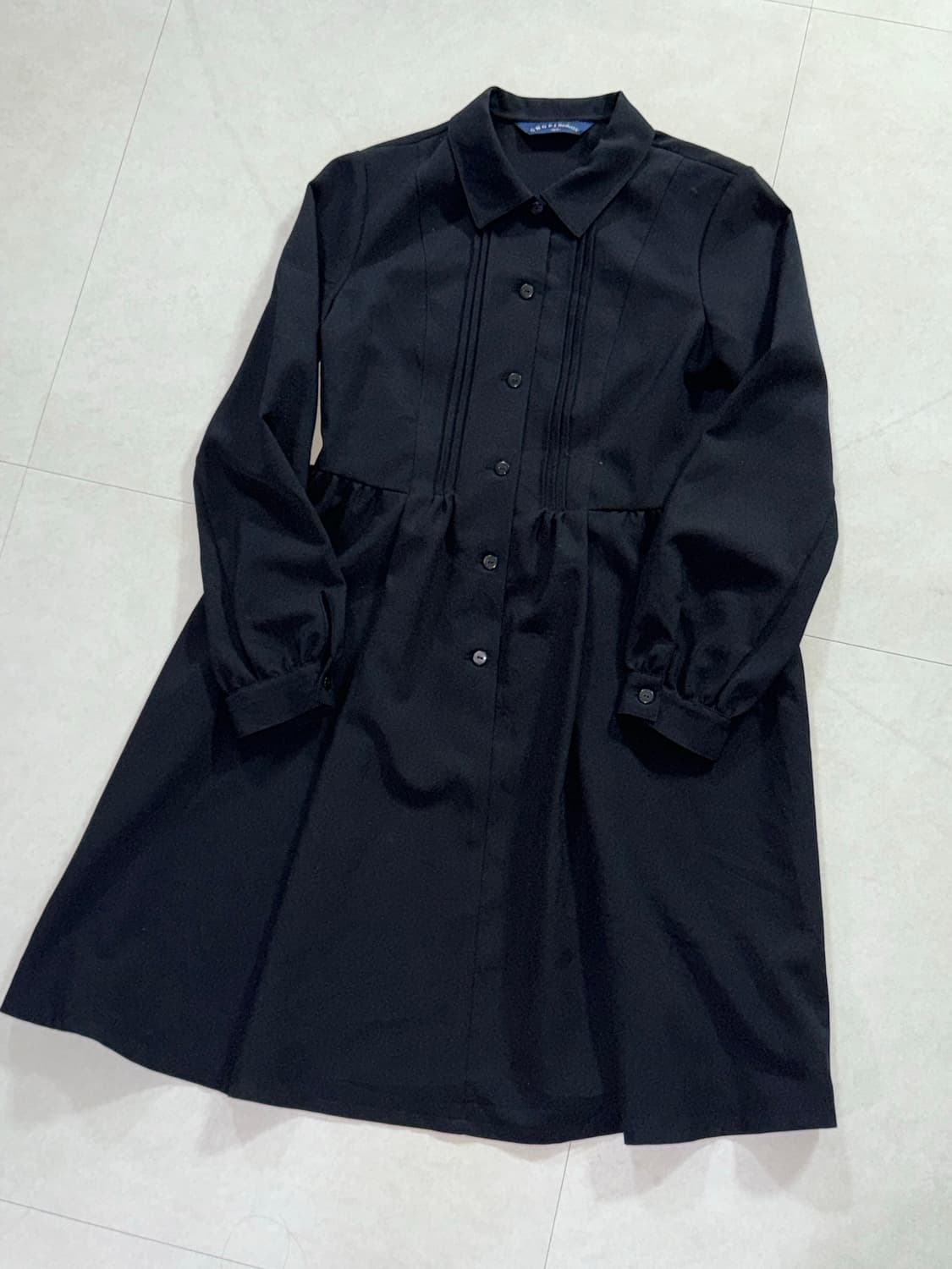 공포겜 여주 스타일 블랙 셔츠 원피스 / 고스펑크  상품이미지1