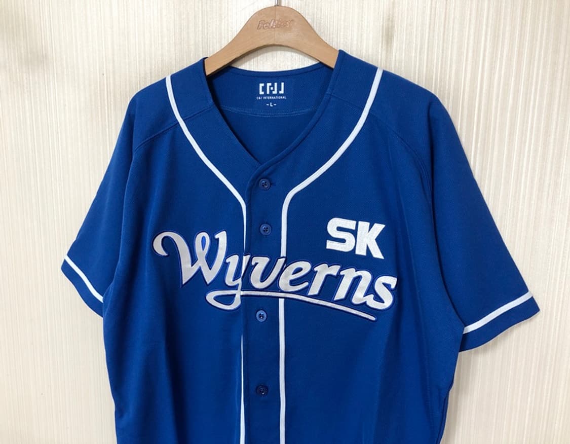 KBO SK와이번스 20시즌 로얄블루 올드 레트로유니폼/져지 L 상품이미지6