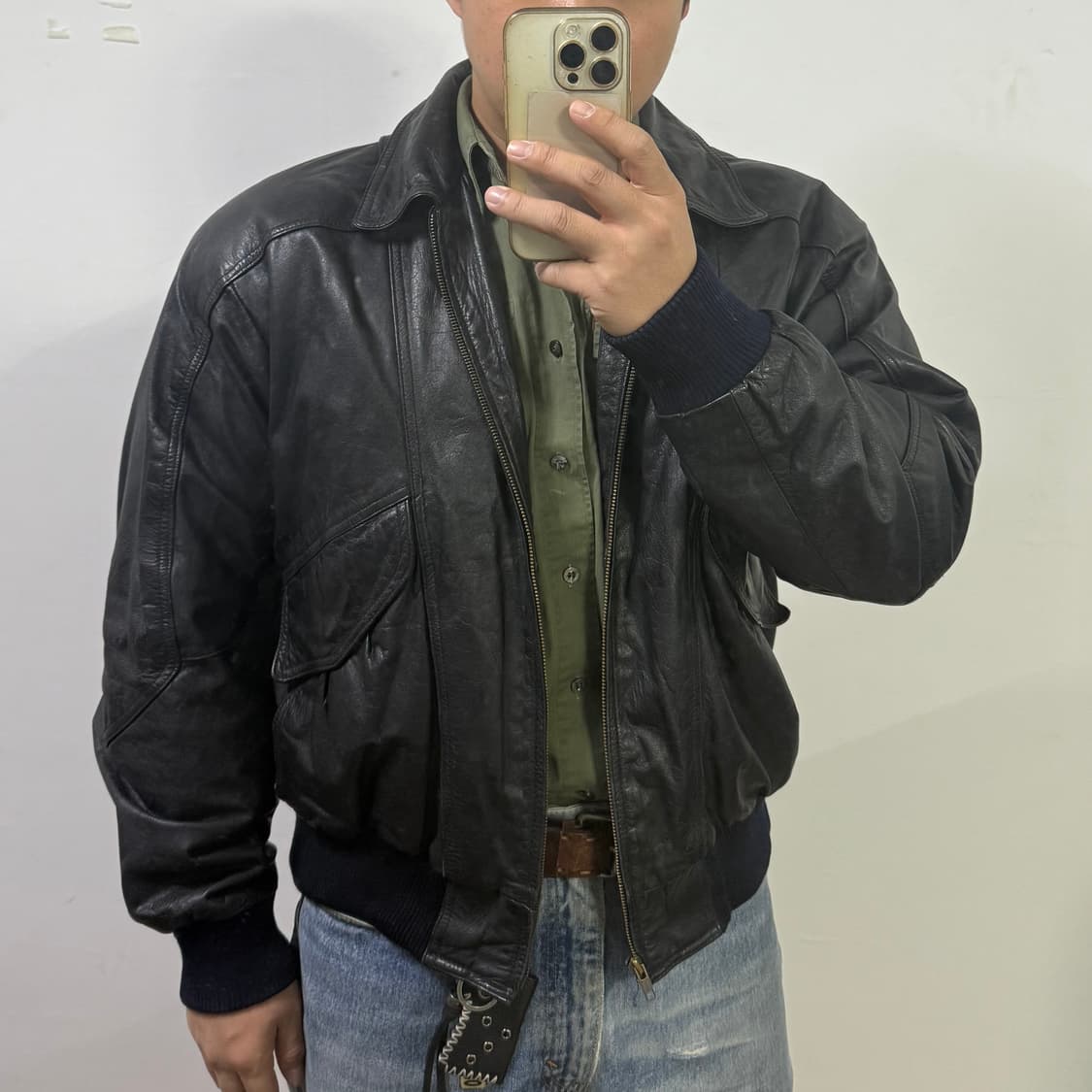 Byrnes&baker A2 레더 봄버자켓  상품이미지3