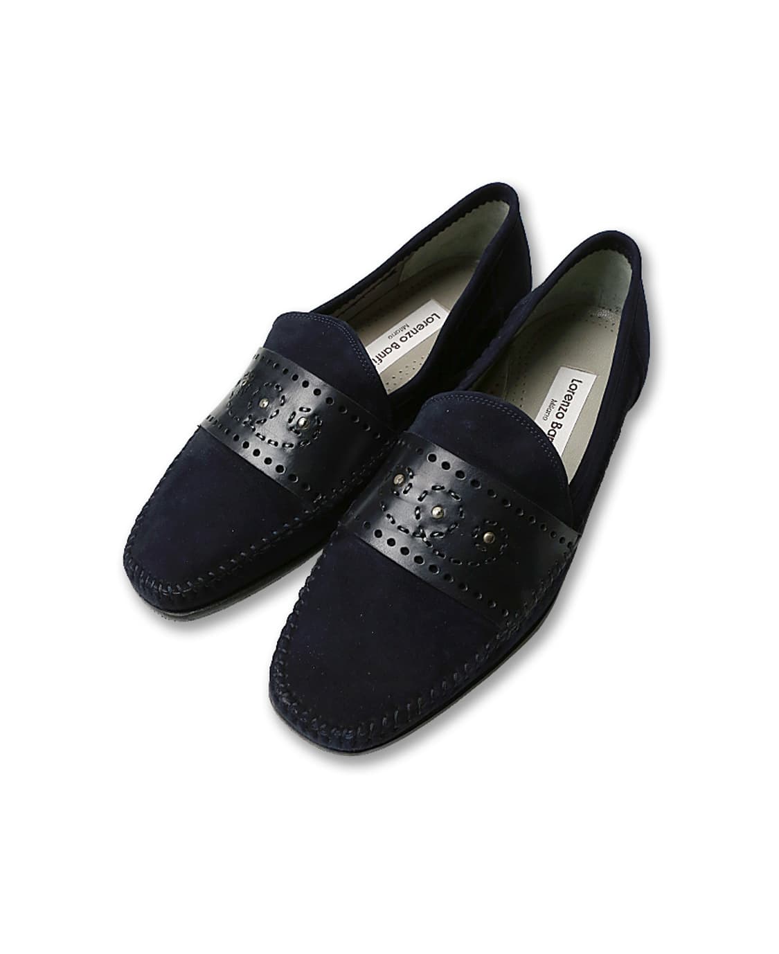 로렌조 반피 [Lorenzo Banfi] 네이비 스웨이드 밀라노 로퍼 상품이미지1