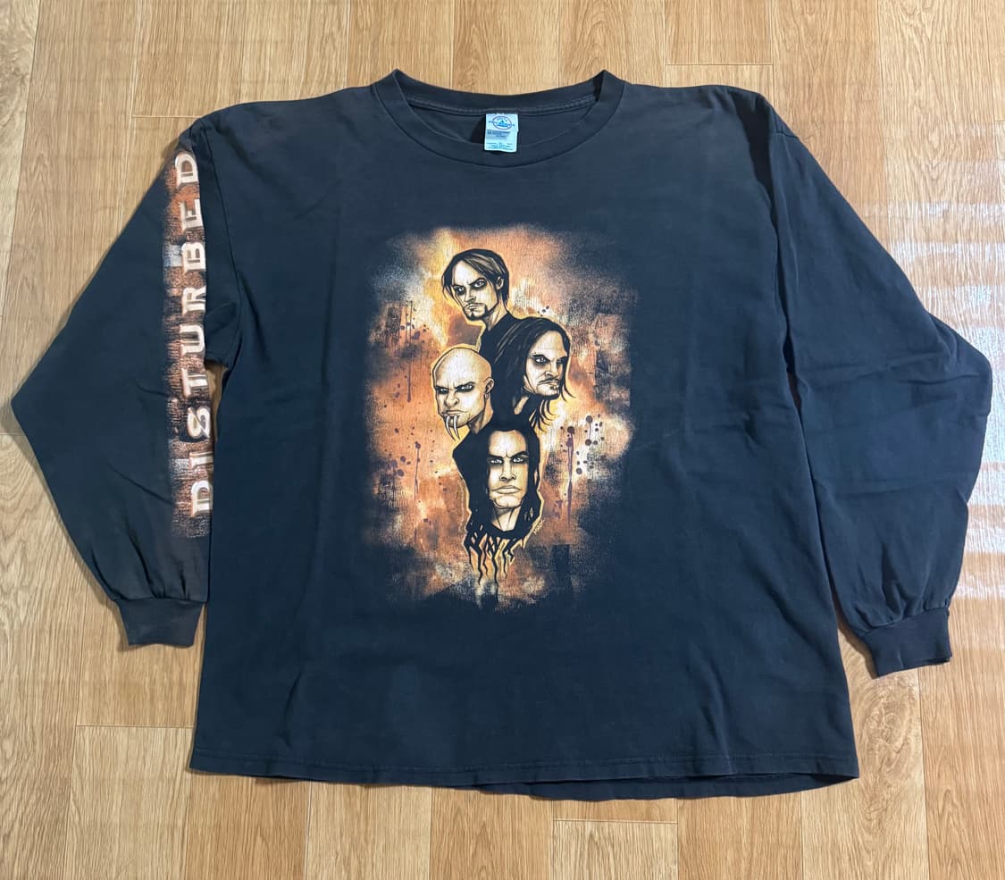 빈티지 00s 밴드 Disturbed 카툰 롱슬리브 상품이미지1