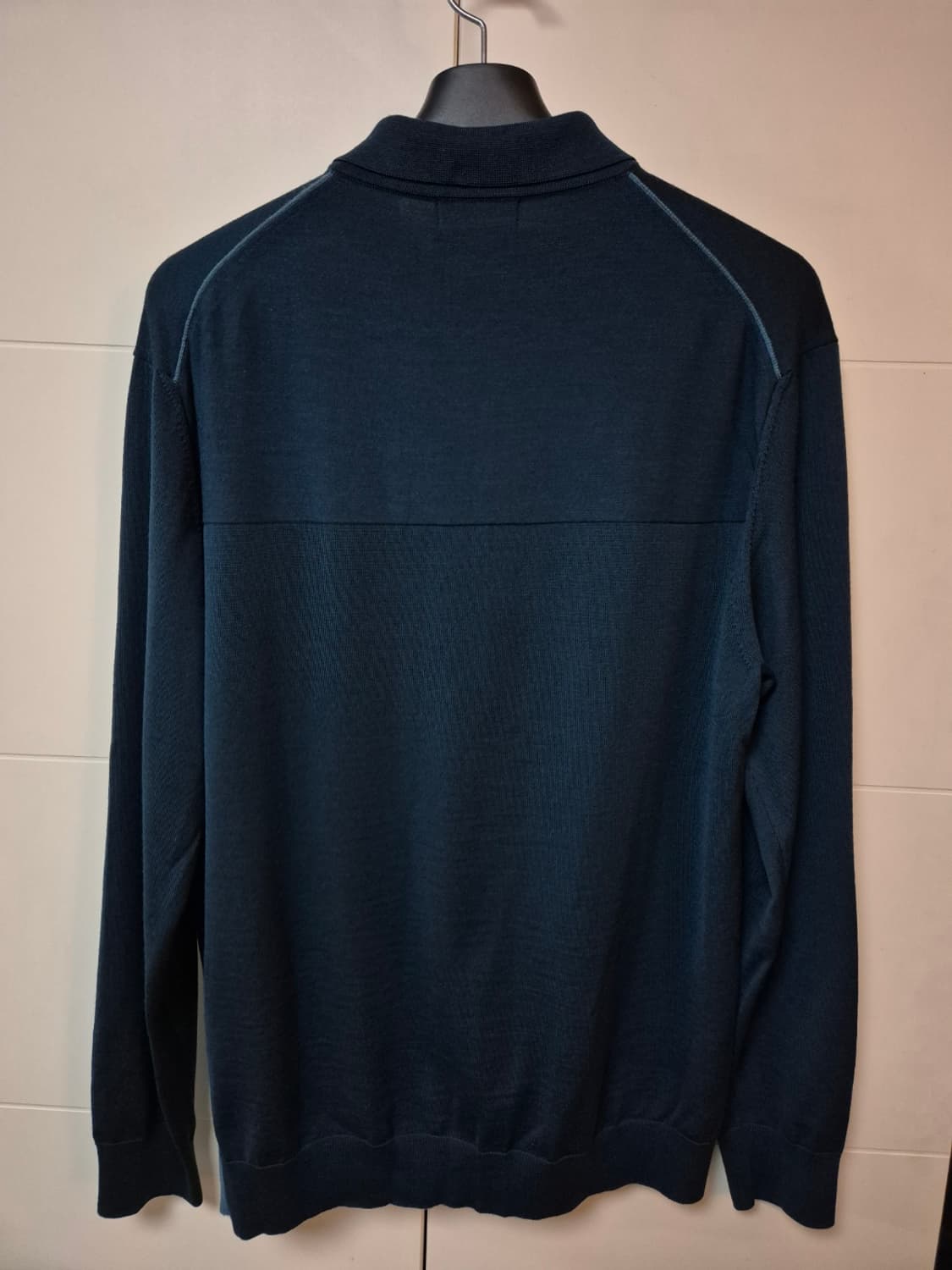 (100) 타임옴므 터콰이즈 울 카라 니트 상품이미지2