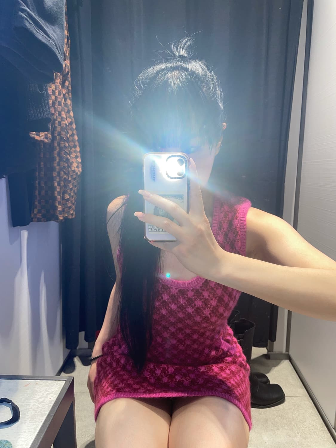 (S) 자라 체크 미니원피스 상품이미지1