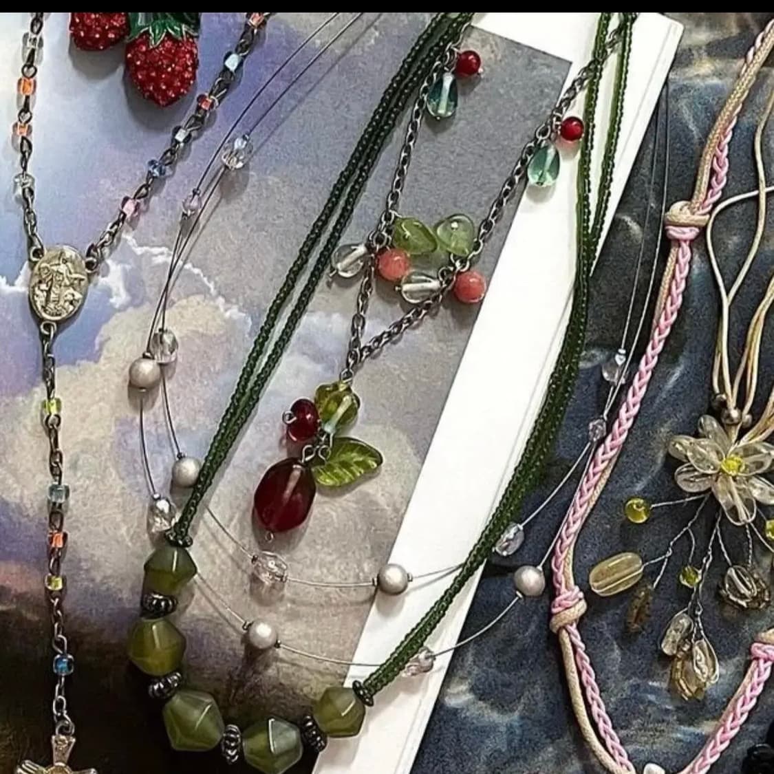 빈티지 비즈목걸이 상품이미지1