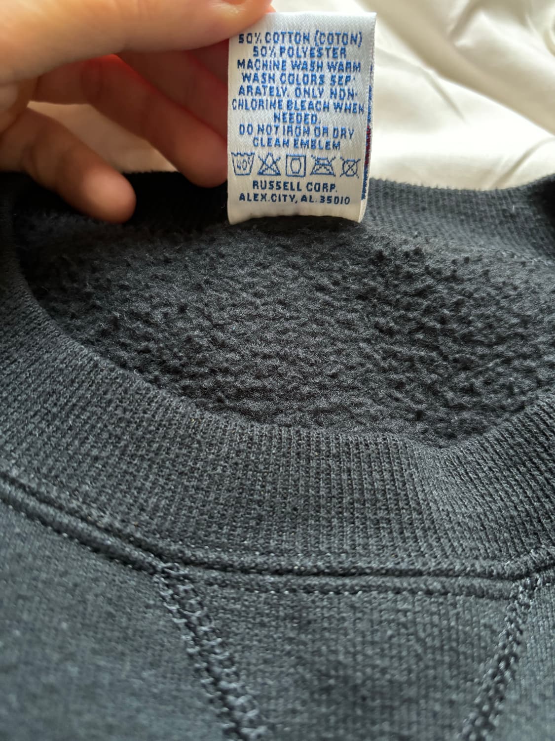 90s 러셀 스웻셔츠 블랙 L made in usa 상품이미지4