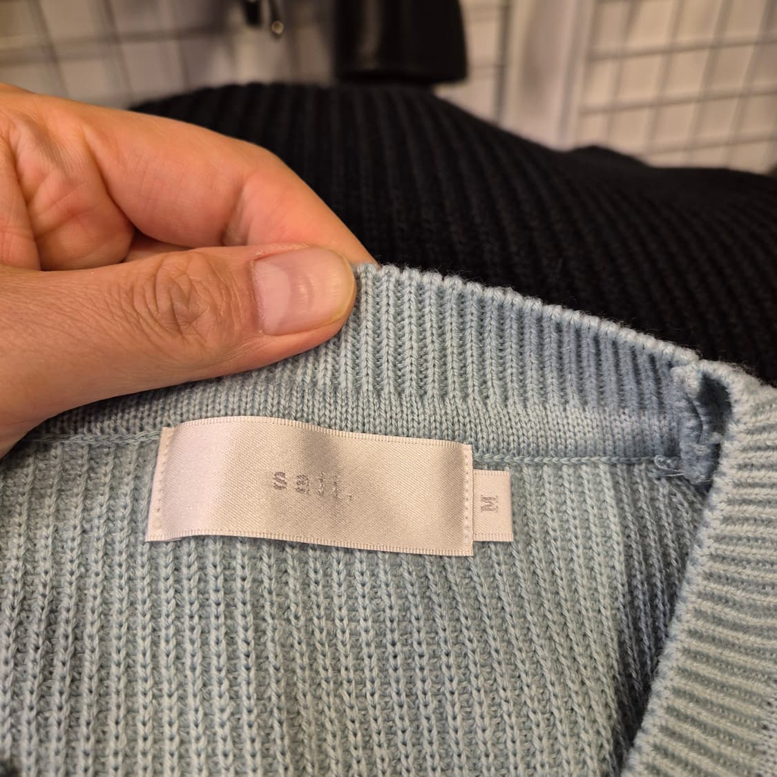 M 민트색 니트 상품이미지3