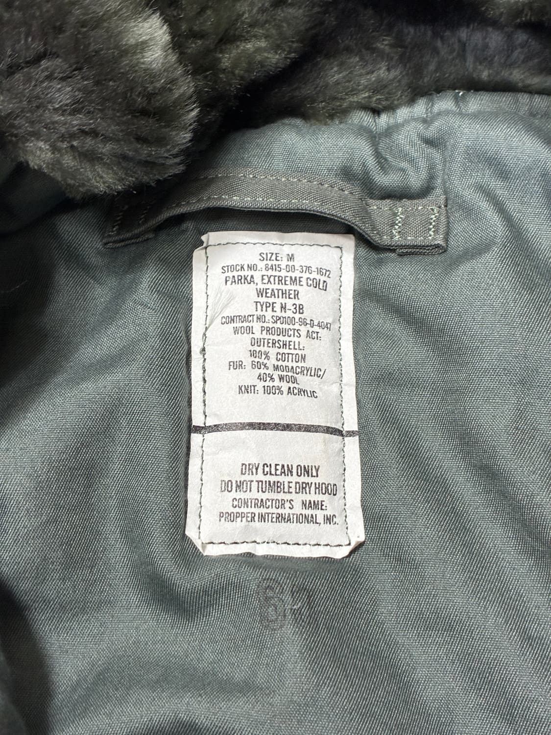 미군 N-3B 파카 상품이미지4