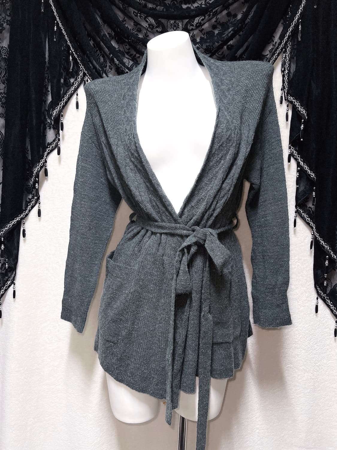 페어리 그런지 꽈배기 니트가디건 로브 핀터 모리 너드 오리엔탈 펑크 상품이미지7