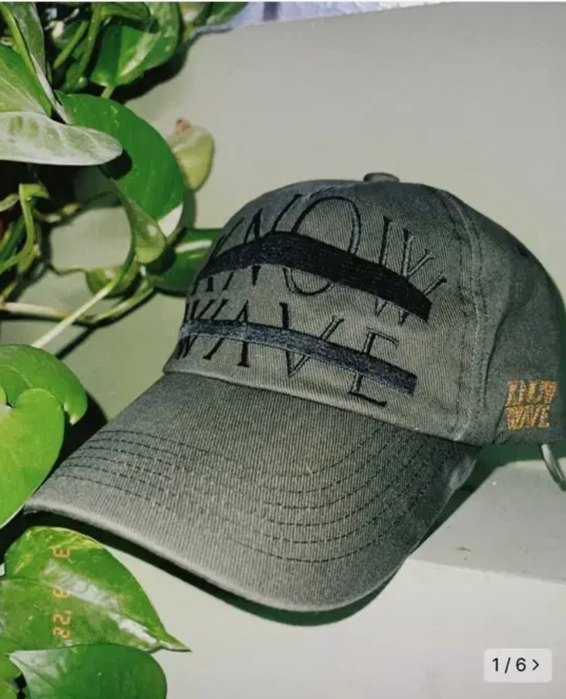 노우웨이브 빅로고 엠브로더리 볼캡(카키) 상품이미지1