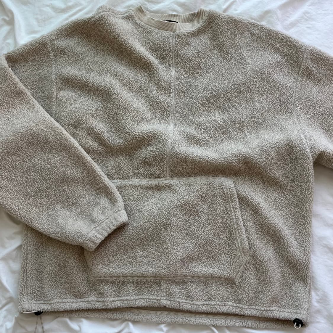 Beslow 베이지 플리스 맨투맨 XL 상품이미지1