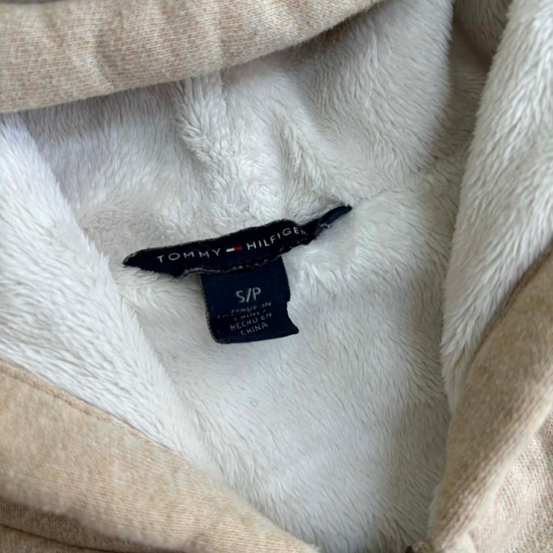 타미힐피거 베이지 폭닥 양털 걸즈 후드집업 희귀져지(S) 상품이미지4