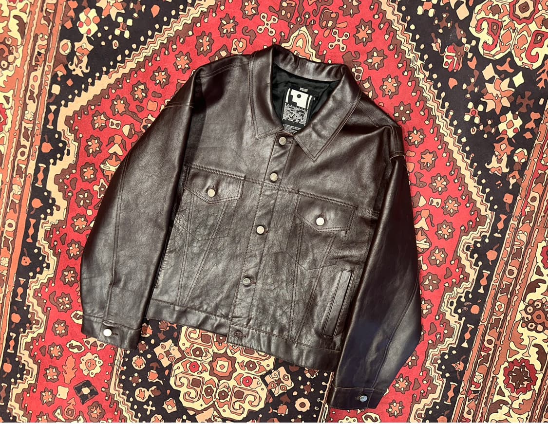 ( XL-2XL ) 가죽자켓 가죽셔츠 가죽자켓 워크웨어 아메카지  상품이미지1