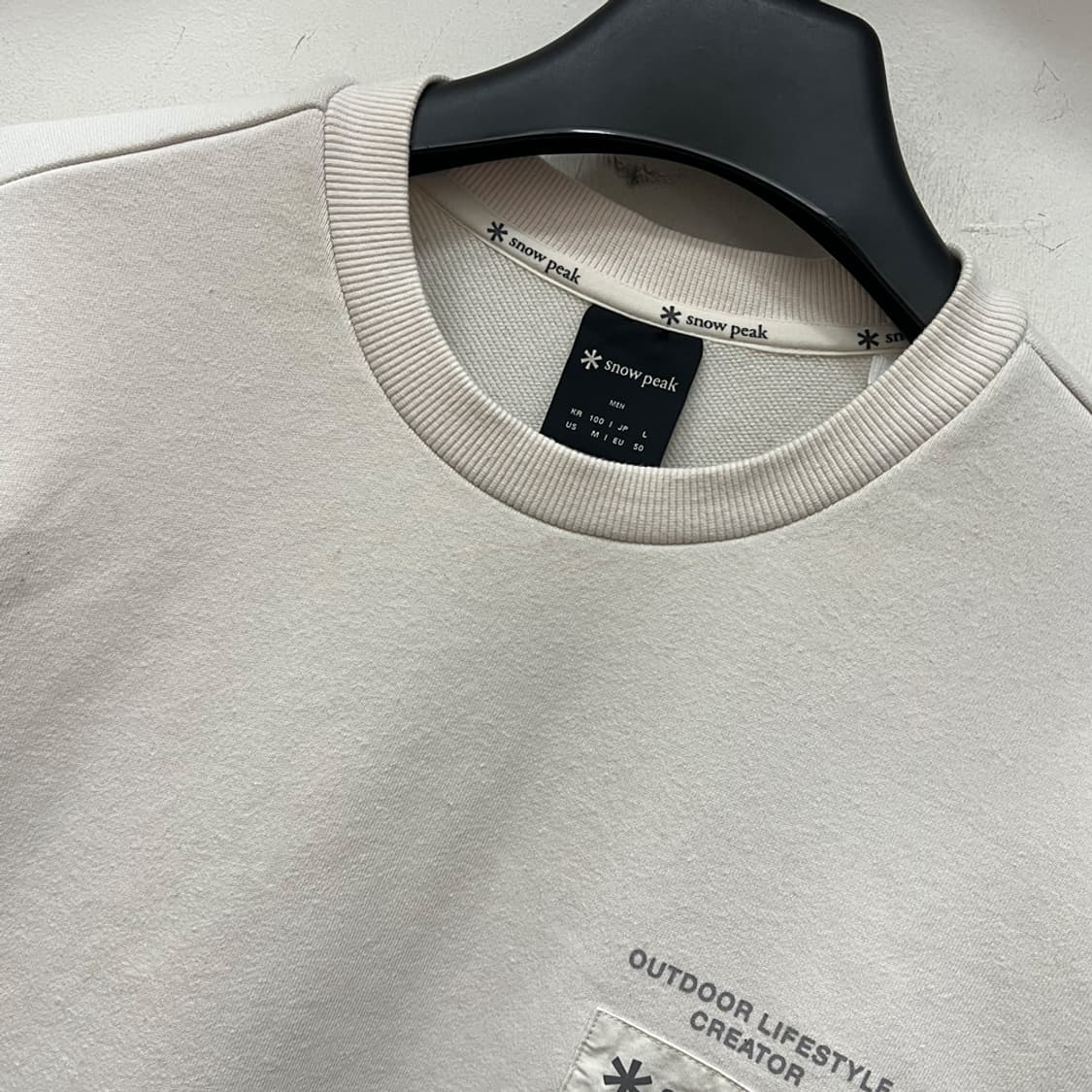 스노우피크 우븐 패치 맨투맨 100 상품이미지4