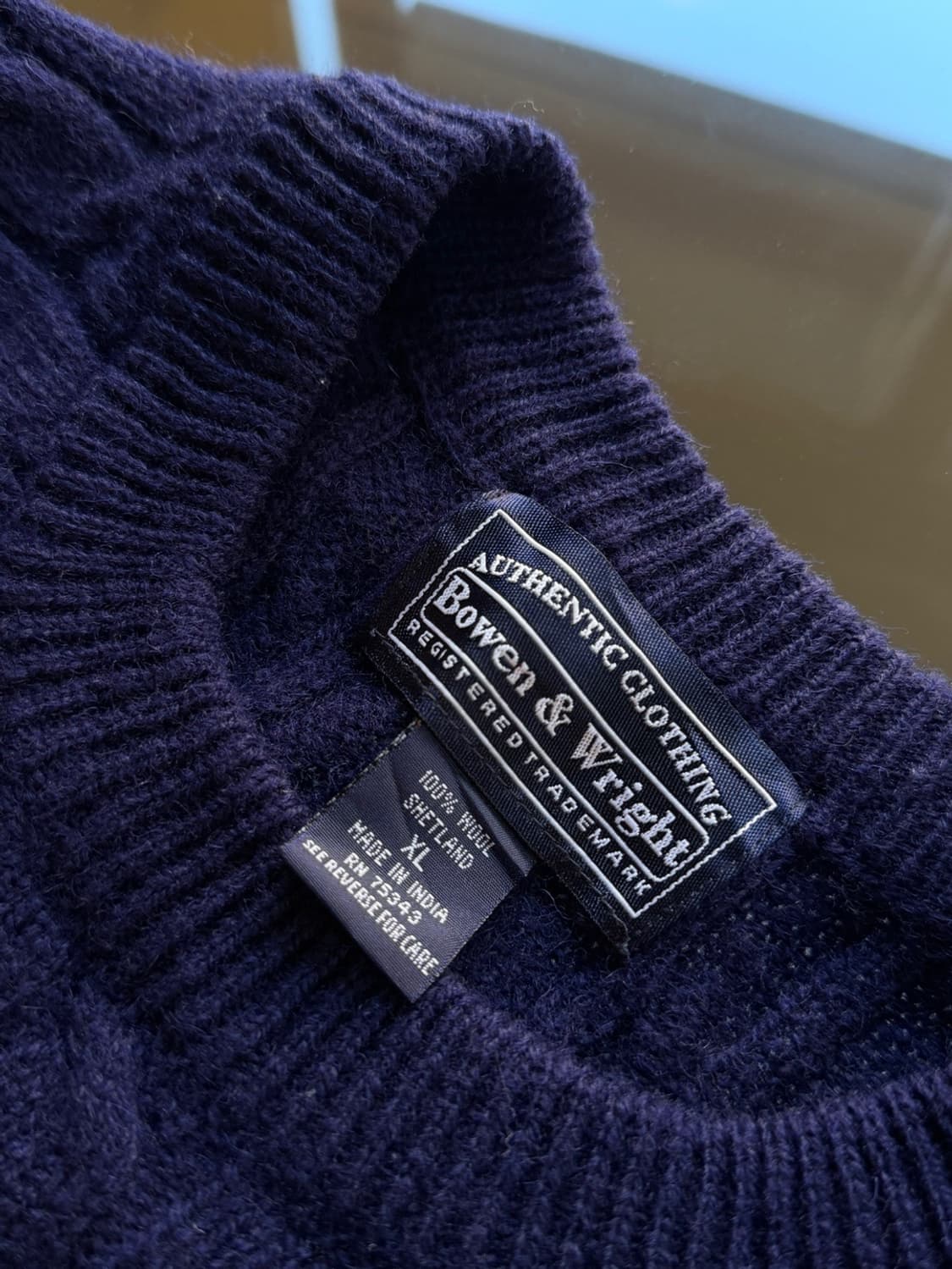 보웬앤라이트 램스울 케이블 니트 100 상품이미지6