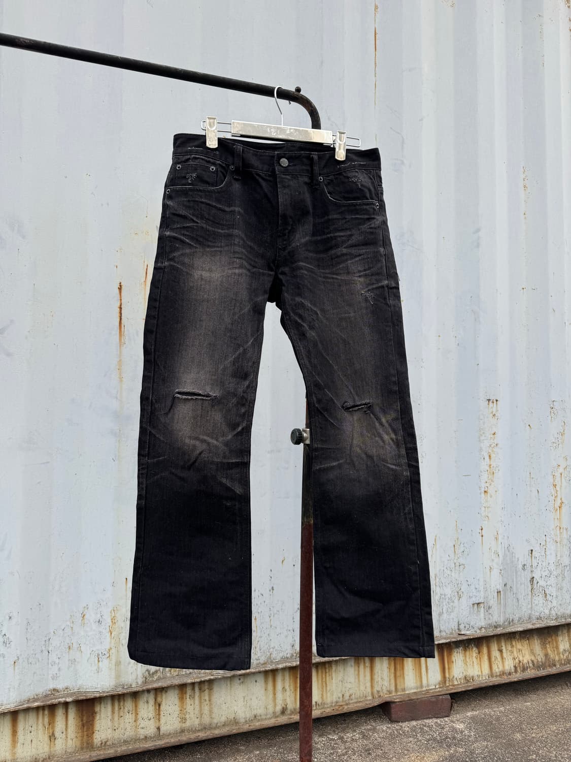 Vintage Black Straight Jeans 상품이미지1