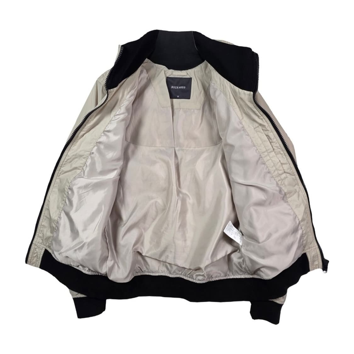 버커루 아이보리 나일론 립스탑 집업 블루종 M 상품이미지3