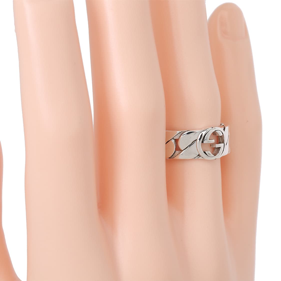 구찌 실버반지 인터로킹 G와이드 링 8MM 실버링 21호 661515 상품이미지8