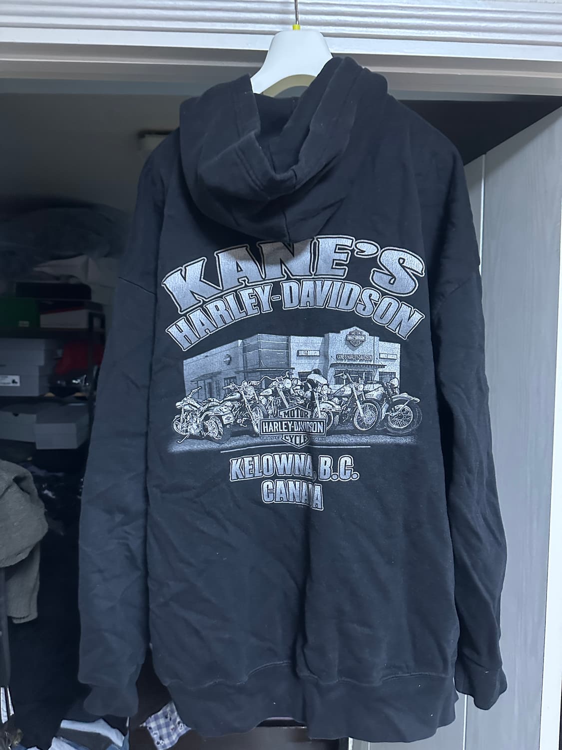 [XL] 할리데이비슨 스컬 후드 집업 상품이미지2