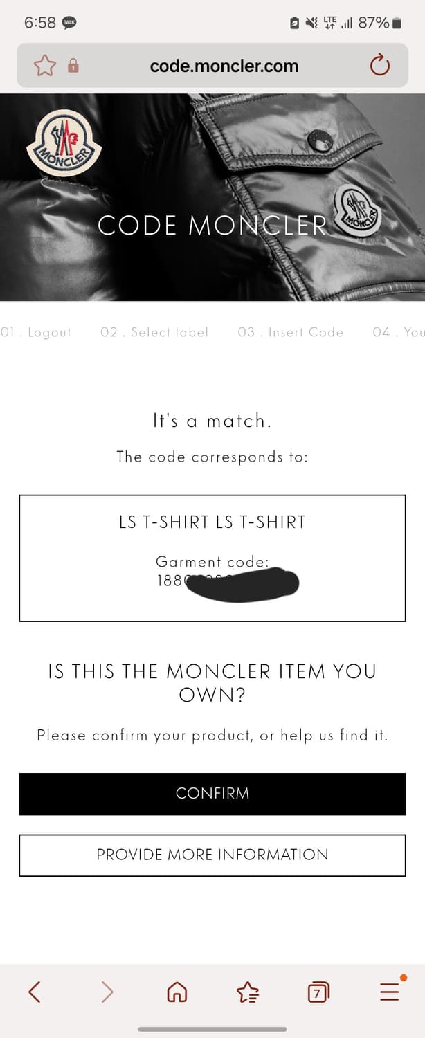 24SS 몽클레어 롱슬리브 긴팔 티셔츠 XL 상품이미지7