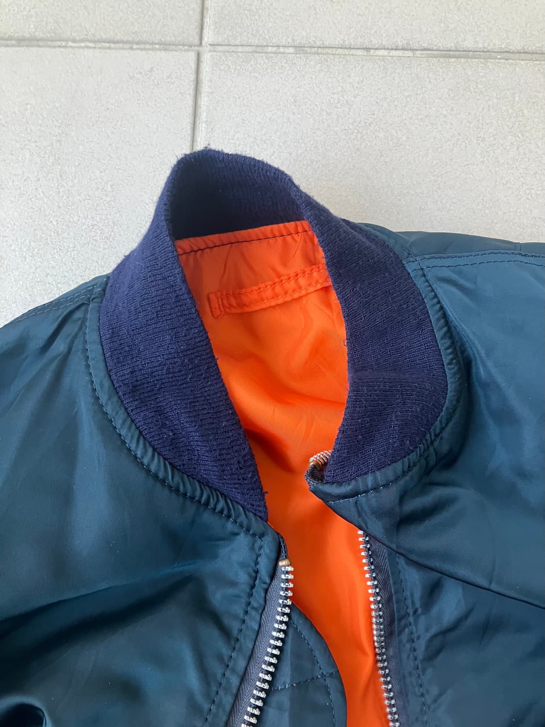 80s usaf alpha ma-1 flight jacket navy 상품이미지7