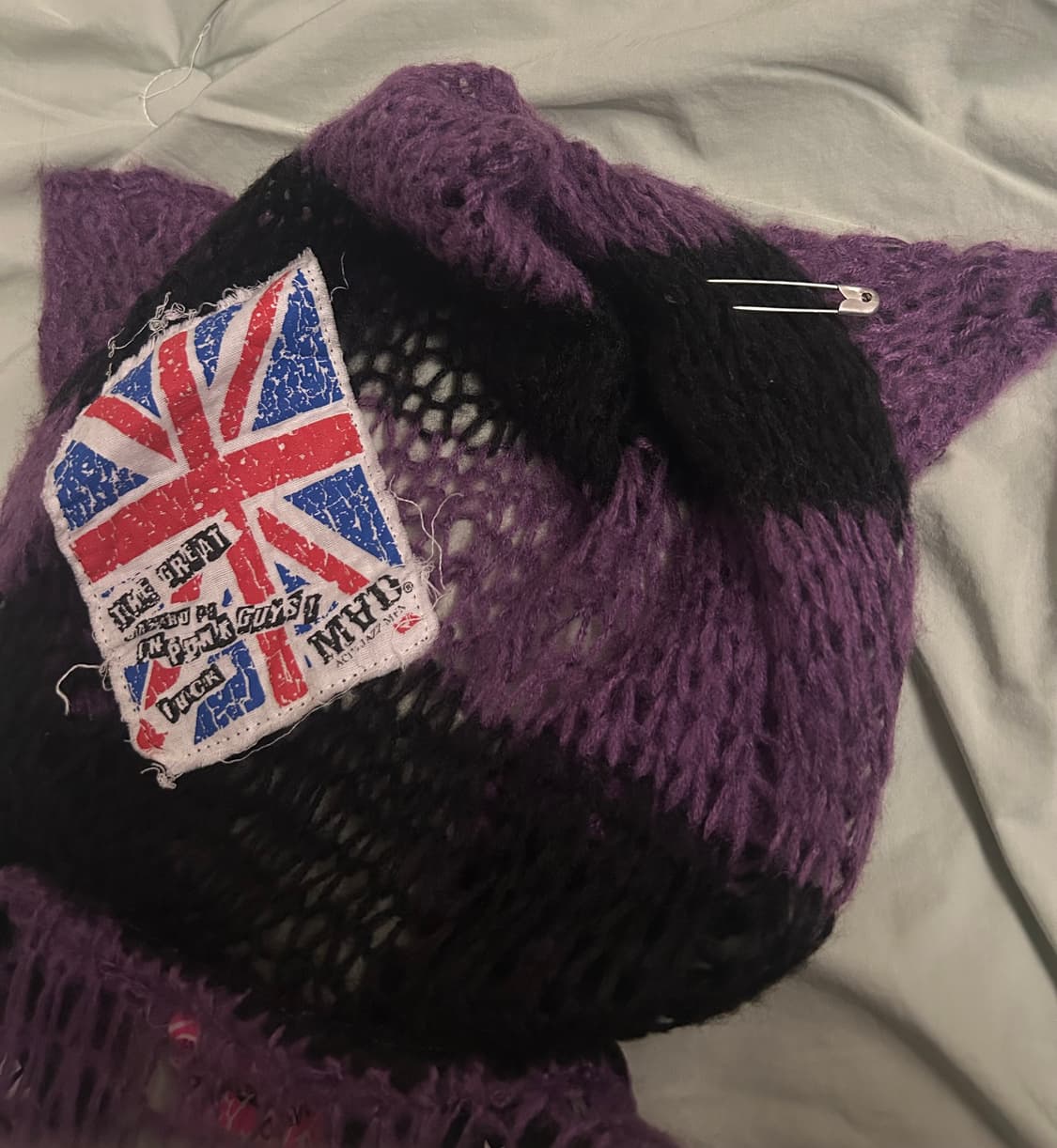 매드펑크 고양이 니트 집업 상품이미지6