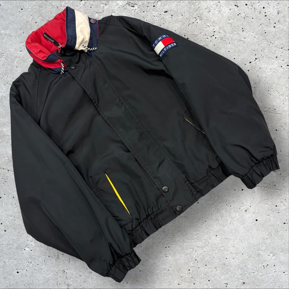 [L] 타미힐피거 올드스쿨 블랙 바람막이 자켓 D211 상품이미지1