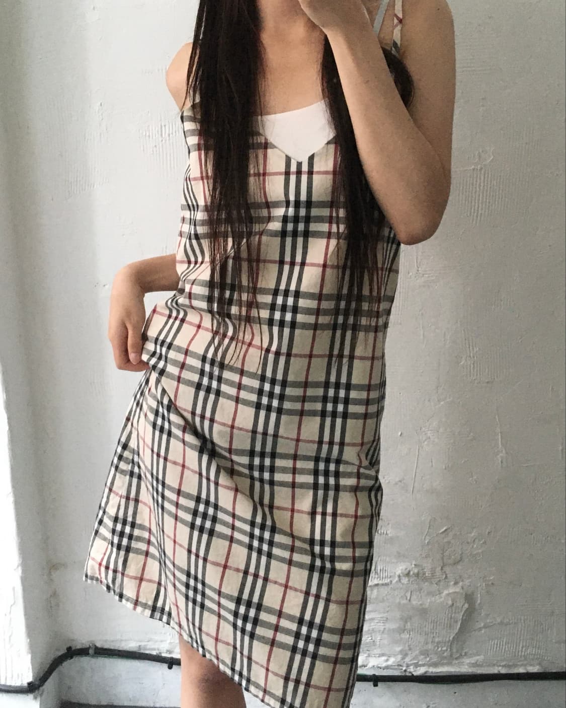 Burberry 버버리 노바체크 실크 뷔스티에 원피스 상품이미지1