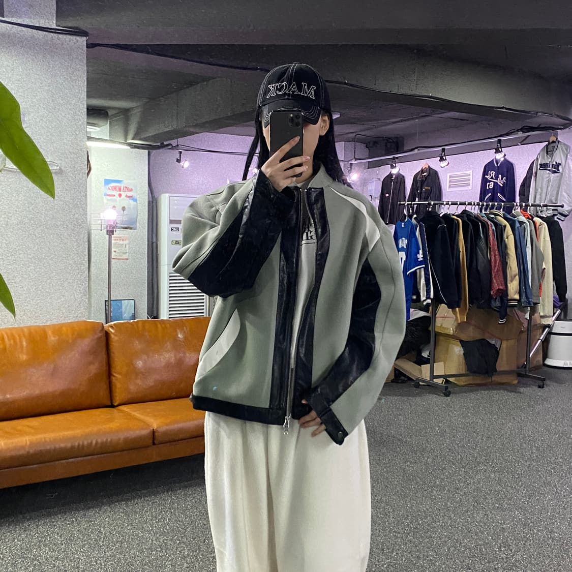 빈티지 모직 배색 크롭 자켓 B3053 상품이미지1