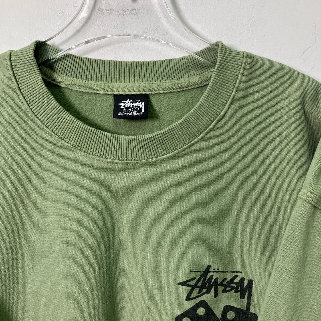 스투시 다이스 피그먼트 다이드 크루넥 스웨트셔츠 L 상품이미지4